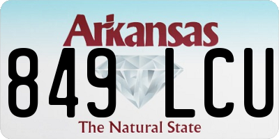 AR license plate 849LCU