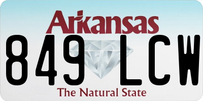 AR license plate 849LCW