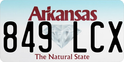 AR license plate 849LCX
