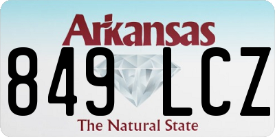 AR license plate 849LCZ