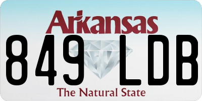AR license plate 849LDB