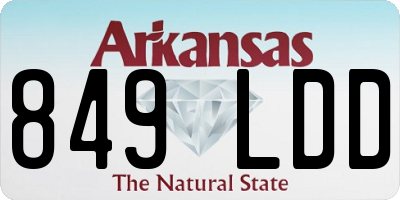 AR license plate 849LDD
