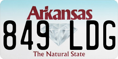AR license plate 849LDG