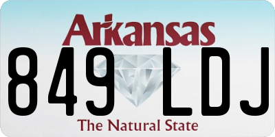 AR license plate 849LDJ