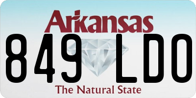 AR license plate 849LDO