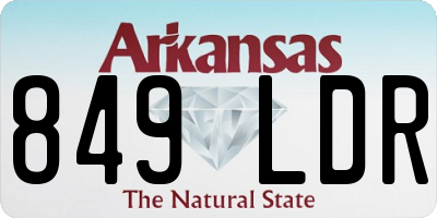 AR license plate 849LDR