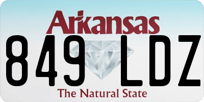 AR license plate 849LDZ