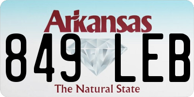 AR license plate 849LEB
