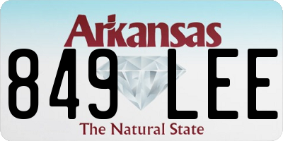 AR license plate 849LEE