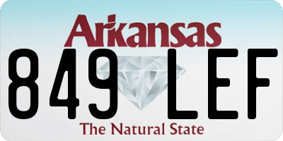AR license plate 849LEF