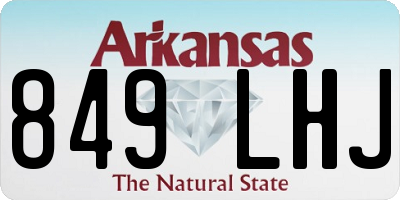 AR license plate 849LHJ