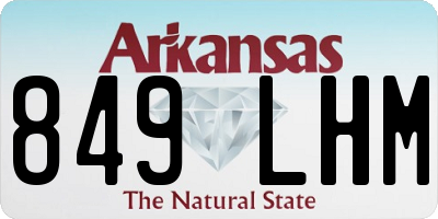 AR license plate 849LHM