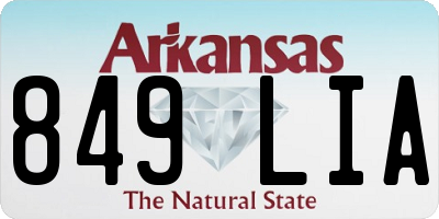 AR license plate 849LIA
