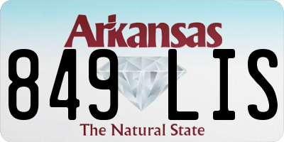 AR license plate 849LIS