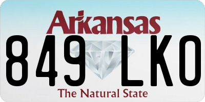 AR license plate 849LKO