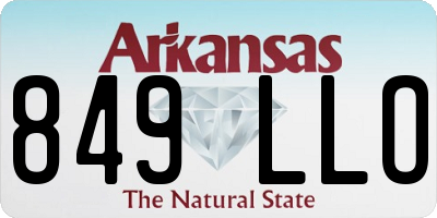 AR license plate 849LLO