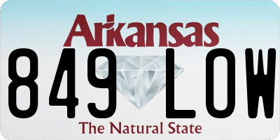 AR license plate 849LOW