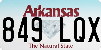 AR license plate 849LQX