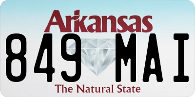 AR license plate 849MAI