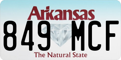 AR license plate 849MCF