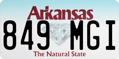 AR license plate 849MGI