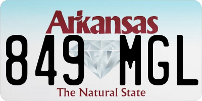 AR license plate 849MGL