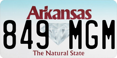 AR license plate 849MGM