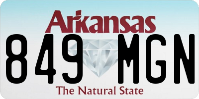 AR license plate 849MGN