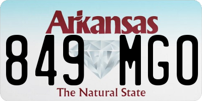 AR license plate 849MGO