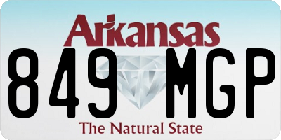 AR license plate 849MGP