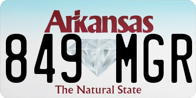 AR license plate 849MGR