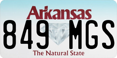 AR license plate 849MGS