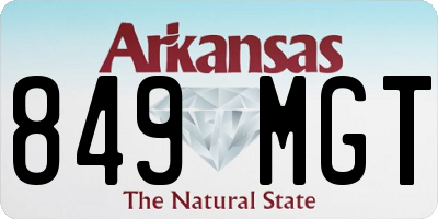 AR license plate 849MGT