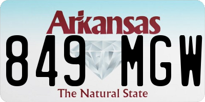 AR license plate 849MGW