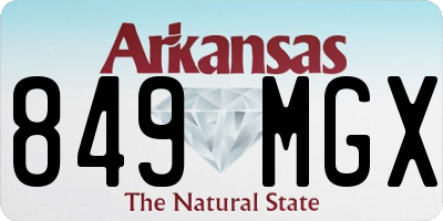 AR license plate 849MGX