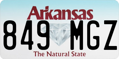 AR license plate 849MGZ