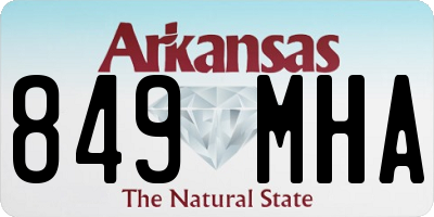AR license plate 849MHA