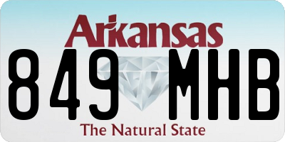 AR license plate 849MHB