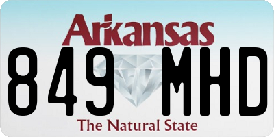 AR license plate 849MHD