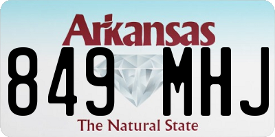AR license plate 849MHJ