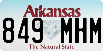 AR license plate 849MHM