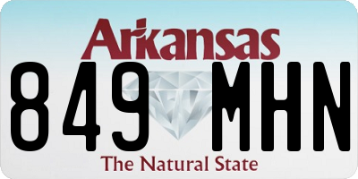 AR license plate 849MHN