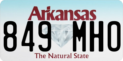 AR license plate 849MHO