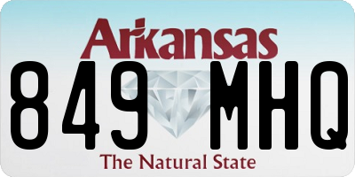AR license plate 849MHQ