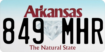 AR license plate 849MHR