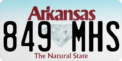 AR license plate 849MHS