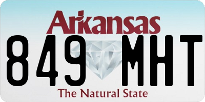 AR license plate 849MHT