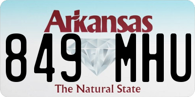 AR license plate 849MHU