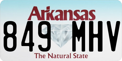 AR license plate 849MHV