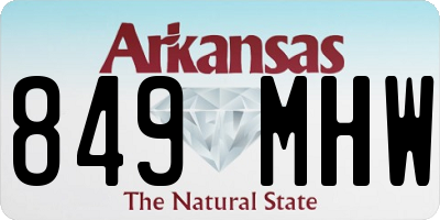AR license plate 849MHW
